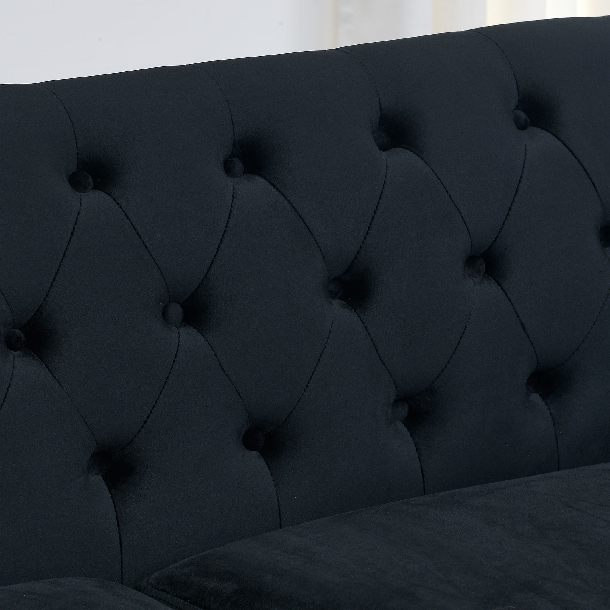 Modern Chesterfield Sofa With Tufted Backrest For Living Room by HouseOfZazla