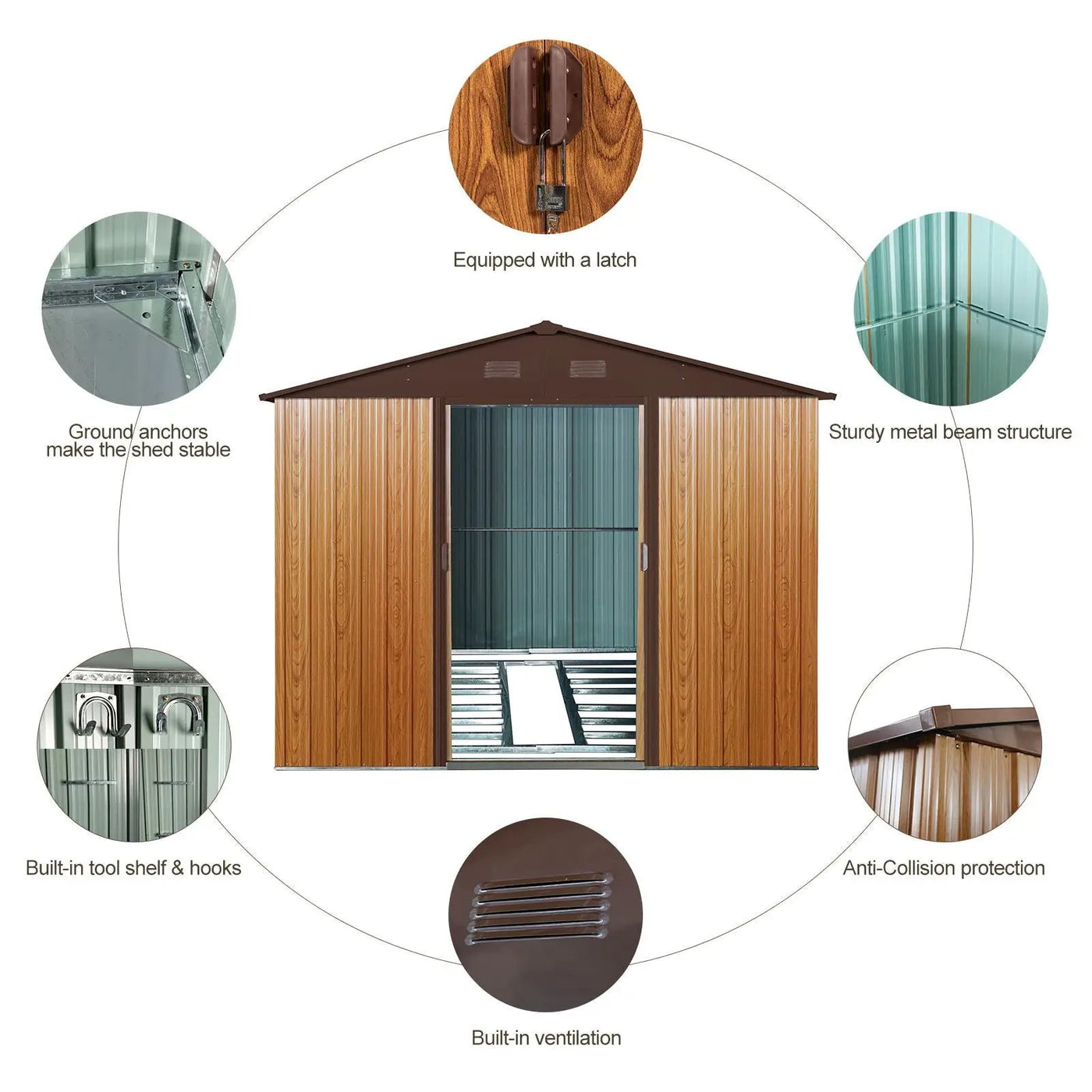 Outdoor Metal Storage Shed With Floor Base by HouseOfZazla