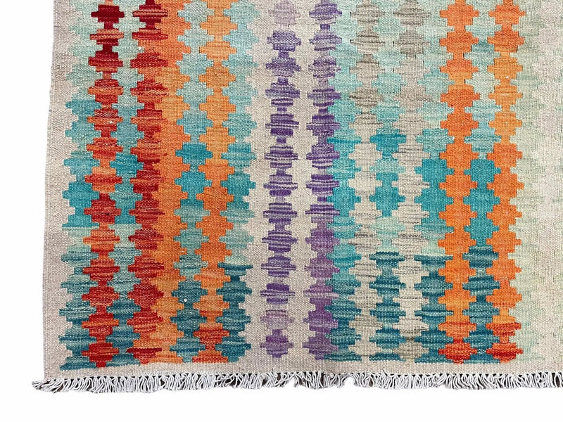 Colorful Kilim Rug 6x8 Multicolor Turkish Kilim Rug 6 x 8 Flat Weave Kilim Playful Anatolian Kilim Wool Kilim New Rug by Jewel Rugs
