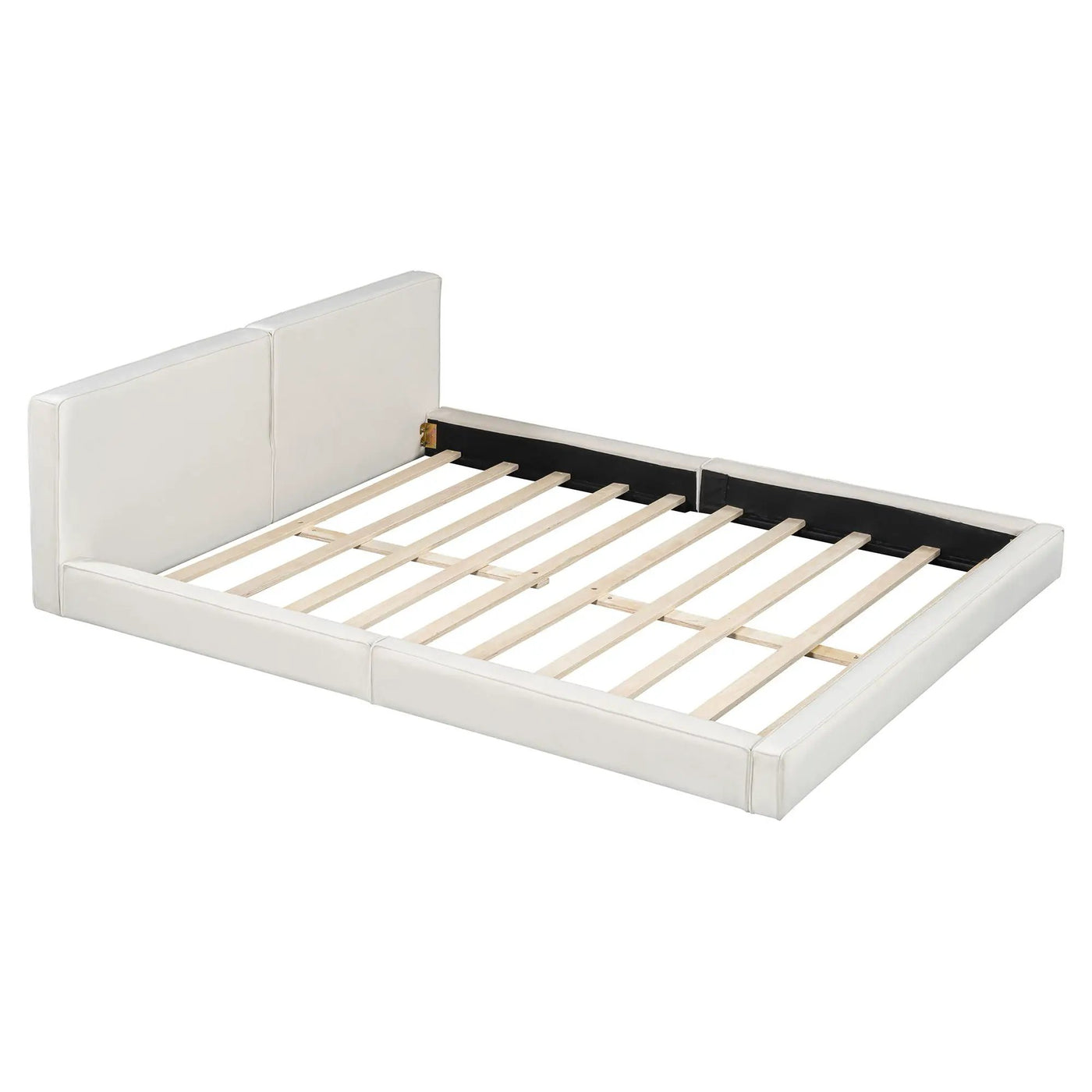 Upholstered Platform Bed, Grounded Bed With Solid Frame by Unique Piece Furniture