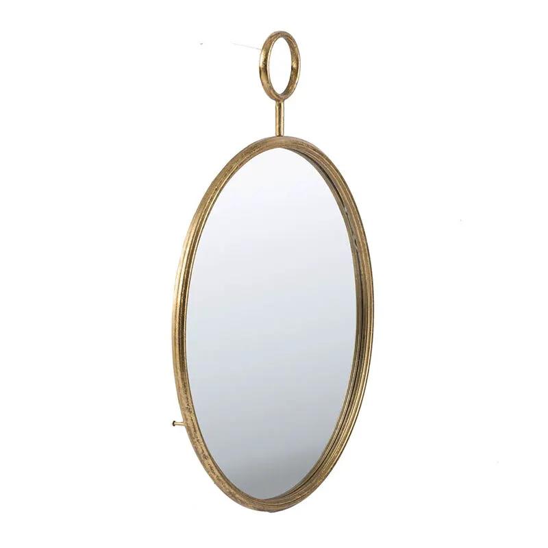 Circle Wall Mirror With Iron Frame, Accent Mirror For Living Room by HouseOfZazla