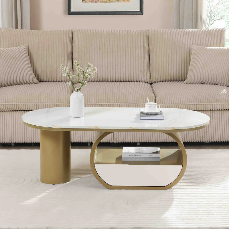Luxury Modern Oval Coffee Table by HouseOfZazla