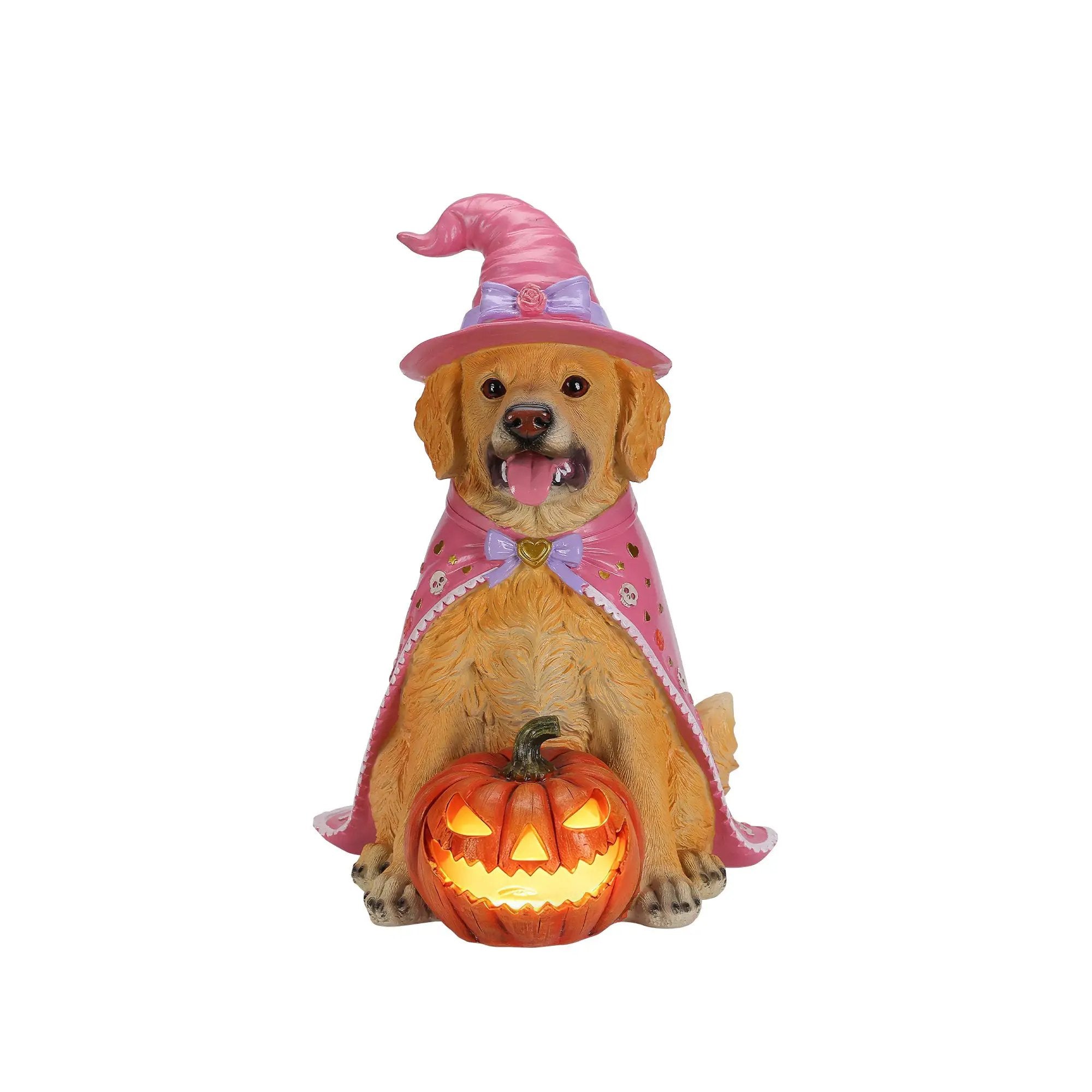 Halloween Golden Retriever Dog Statue by HouseOfZazla