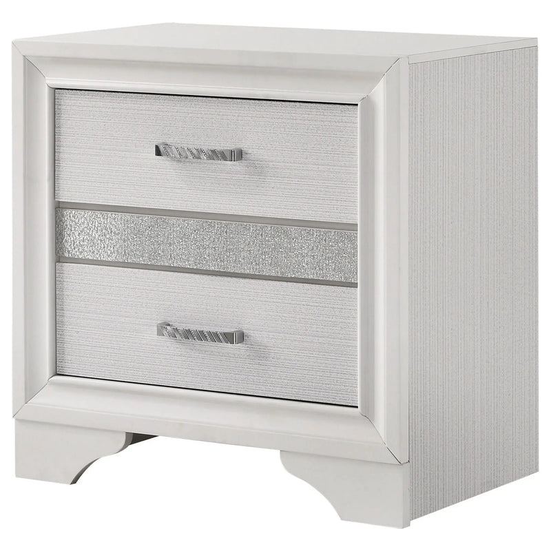 Miranda 3-drawer Nightstand Bedside Table White by Unique Piece Furniture