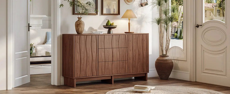 59.1" Buffet Sideboard with 2 Doors and 3 Drawers by HouseOfZazla