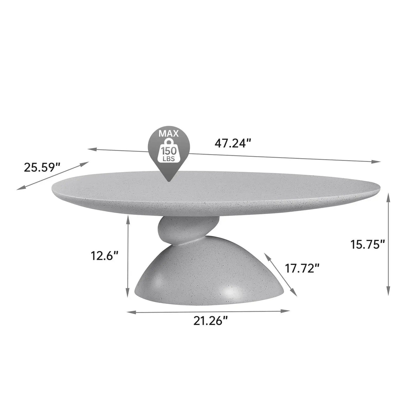 Lucky Stone Shaped Table by HouseOfZazla