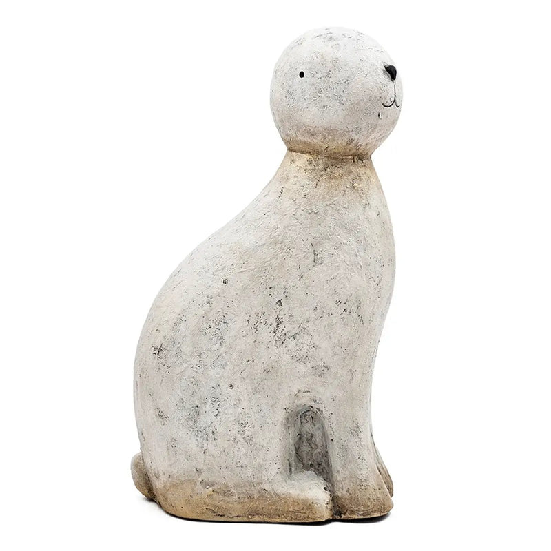 White Magnesium Rabbit Figurine with Gold Iron Ears by HouseOfZazla