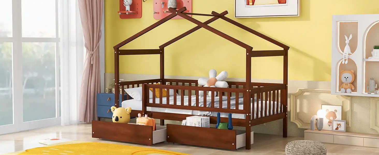 House Bed With 2 Drawers by HouseOfZazla