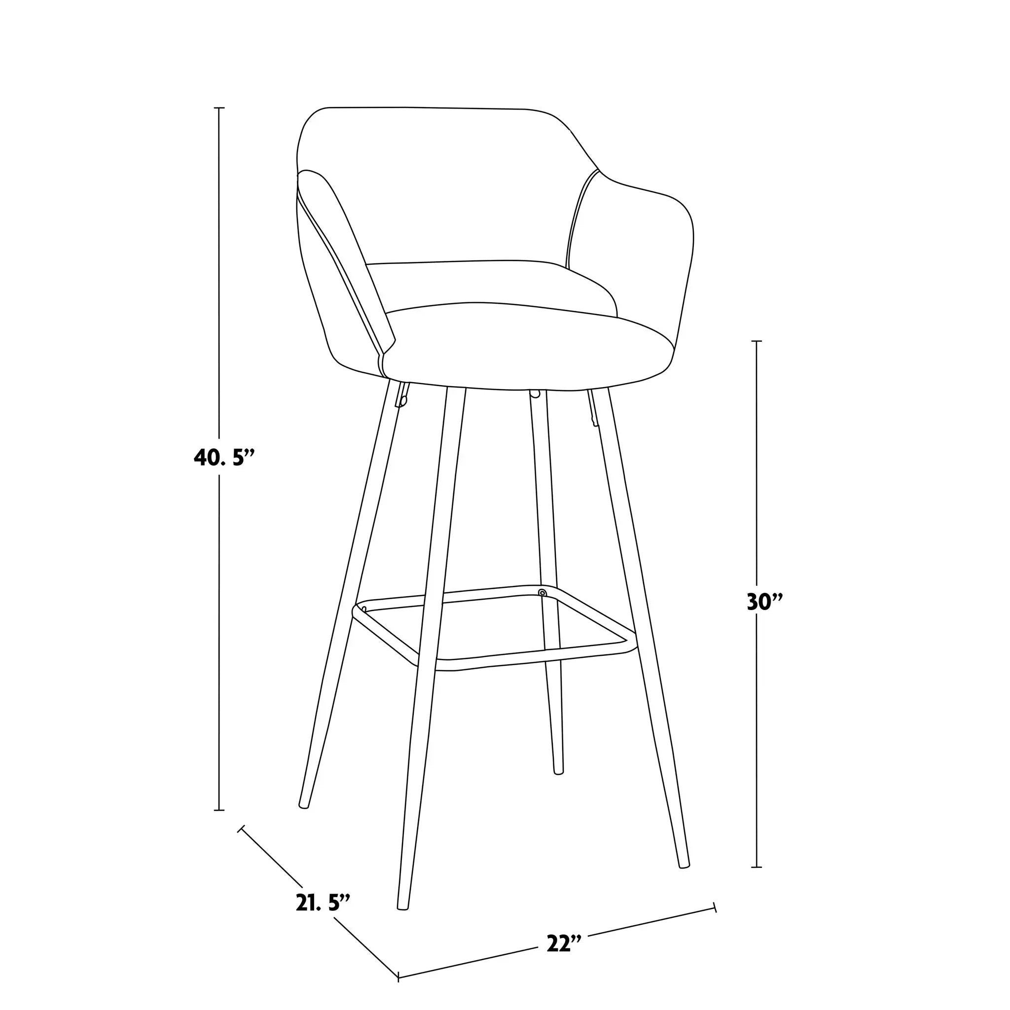 Margarite - Contemporary Barstool (Set of 2) by Unique Piece Furniture