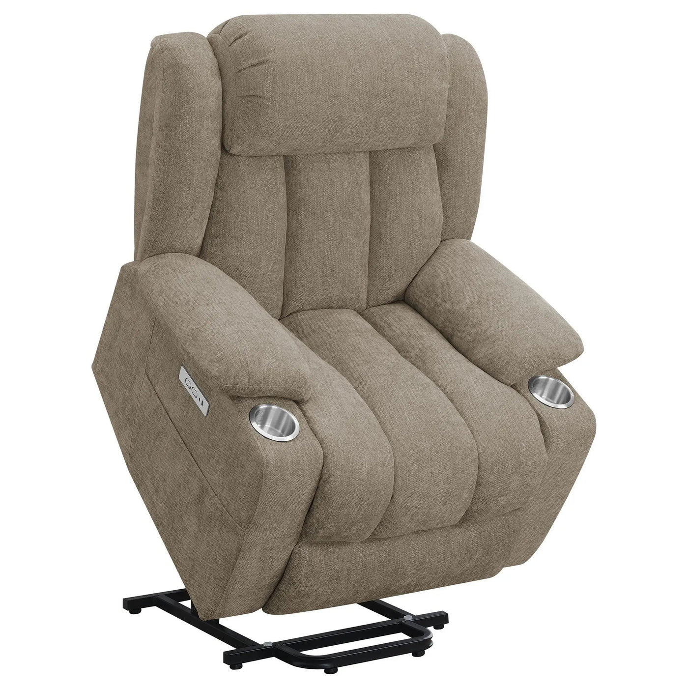 Beca - Upholstered Power Lift Recliner With Cupholders And USB Charging by Unique Piece Furniture