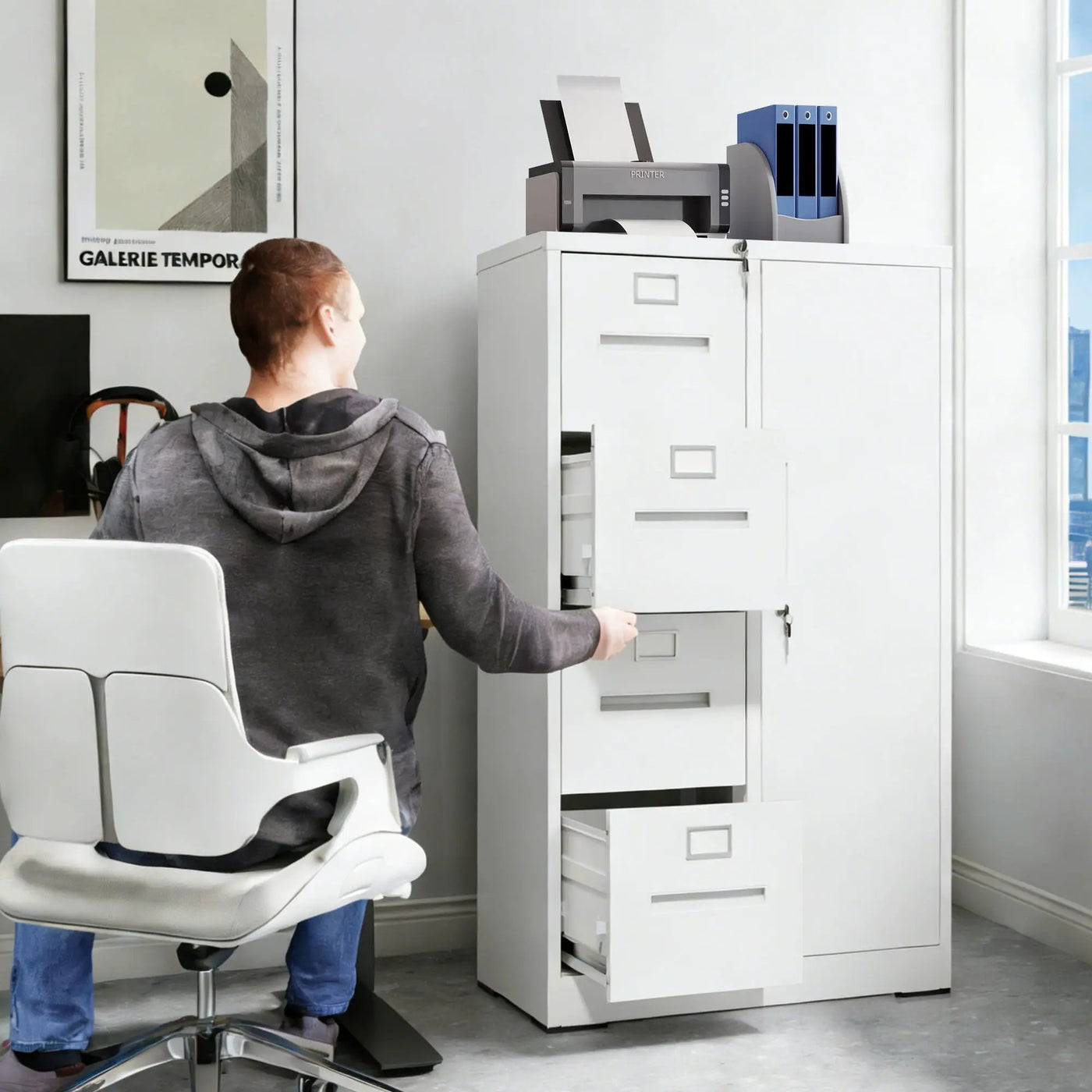Storage Vertical Filing Cabinet With Lock by HouseOfZazla