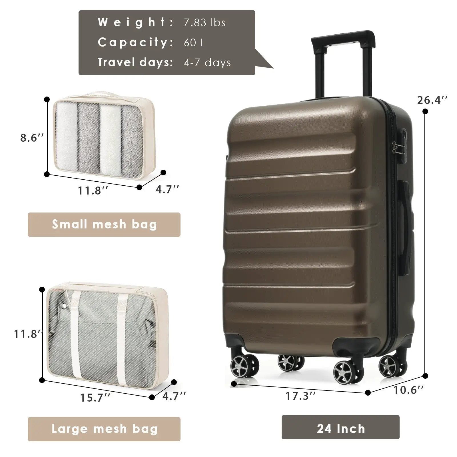 Hardshell ABS Luggage Set by HouseOfZazla
