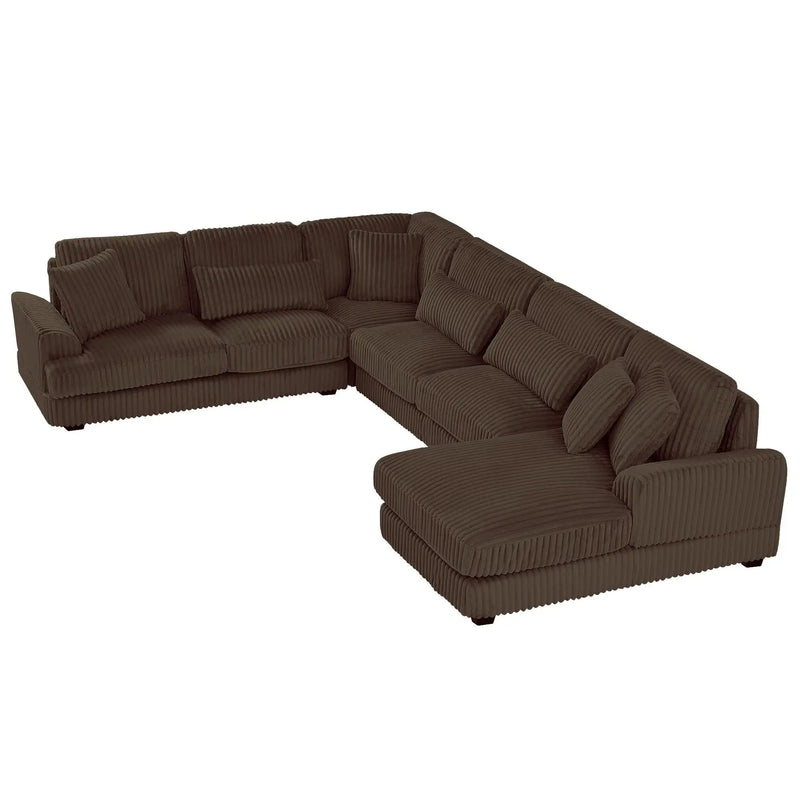Oversized Sectional Sofa U - Shaped Sofa Couch Modern Sofa Upholstered In Soft With A Chaise Lounge For Living Room by HouseOfZazla