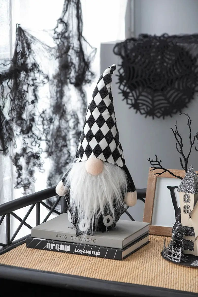 Set of 2, 8.3x4.7x15.7" Fabric Gnome Decor by HouseOfZazla