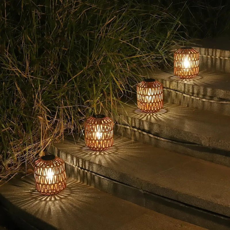 2 Pack Solar Lanterns Outdoor Waterproof by HouseOfZazla
