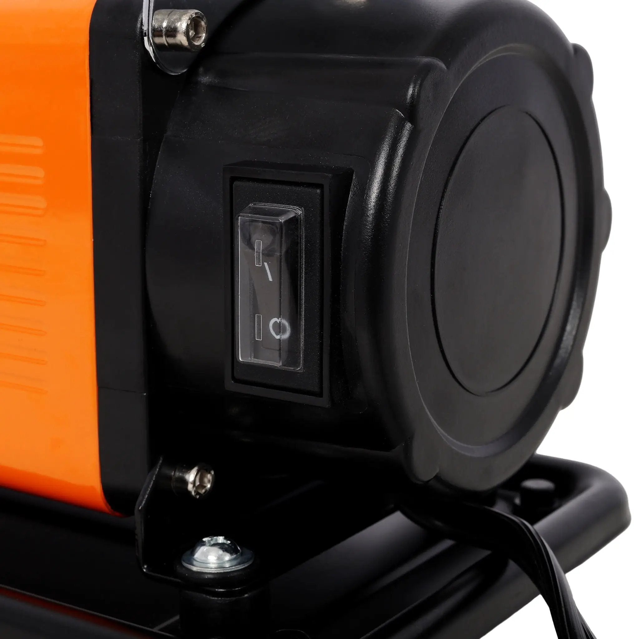 Heavy Duty 12V Air Compressor, Tire Inflator With Pressure Gauge, Compact Size - Black / Orange by HouseOfZazla