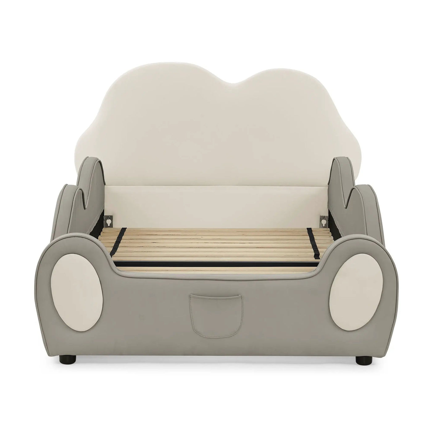 Cute Cloud Shape Bed With Guardrails Cartoon Design, Storage Pocket by Unique Piece Furniture