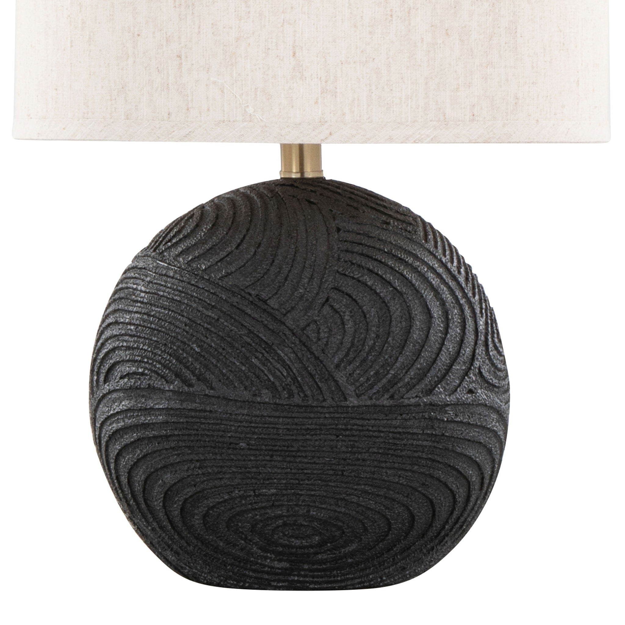 Kona - Contemporary Table Lamp (Set of 2) - Matte Black / Natural by HouseOfZazla