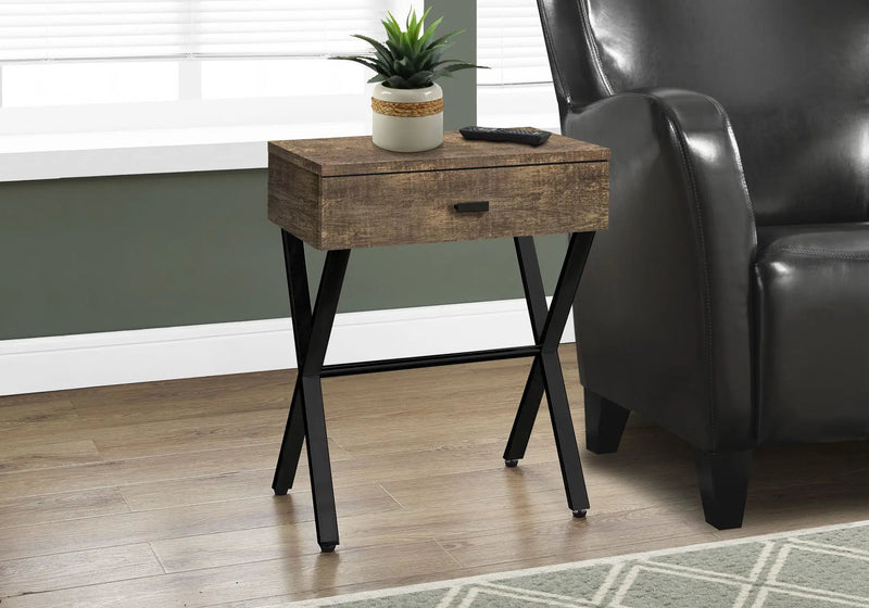 Accent Side X Table, Storage Drawer, Contemporary & Modern by Unique Piece Furniture