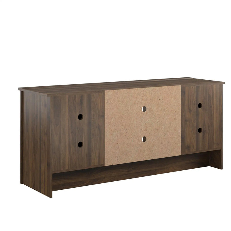 TV Stand For TVs Up To 65" With Open Shelves And Storage Cabinets - Walnut by Unique Piece Furniture