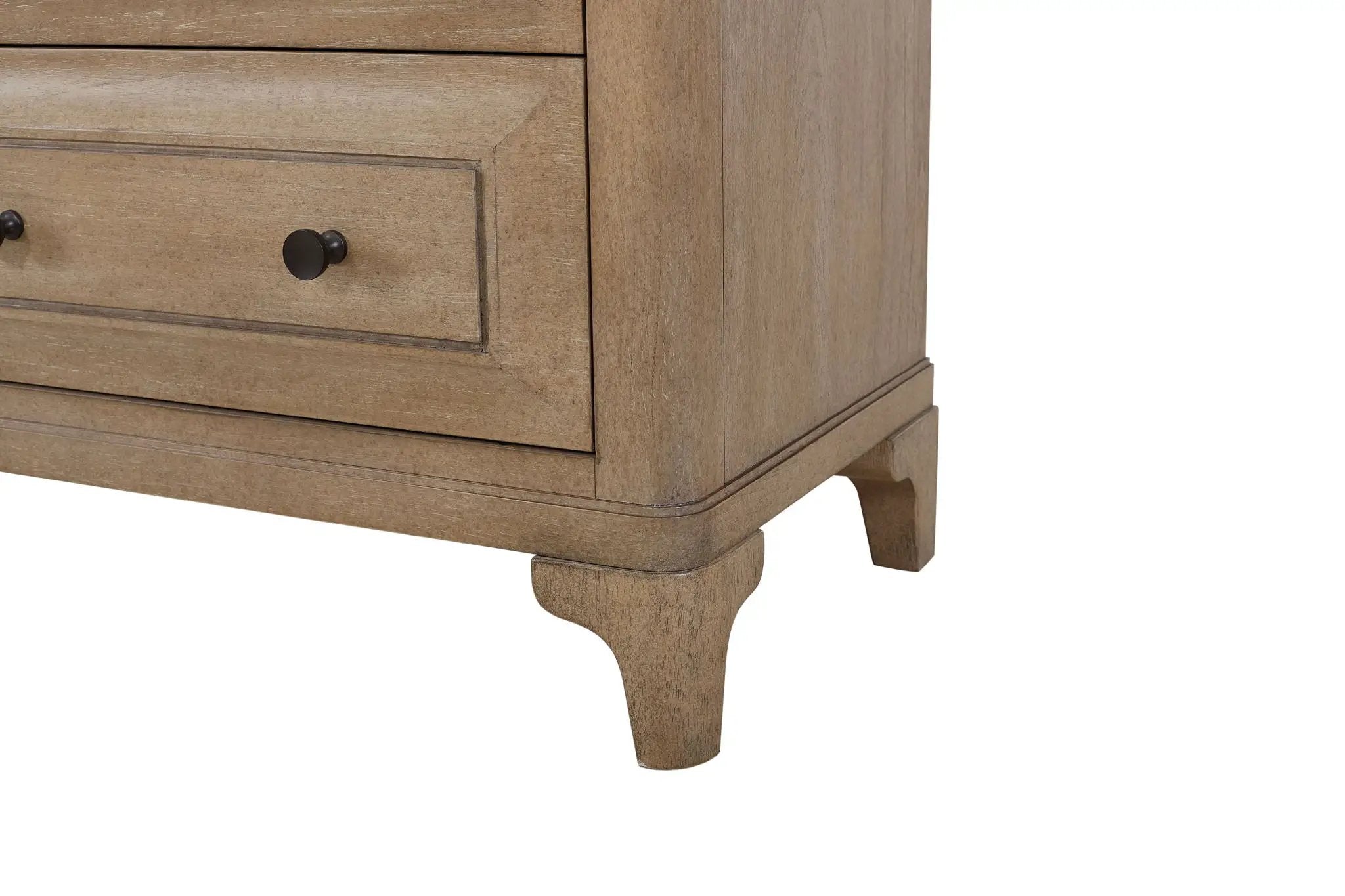 Queen Canopy Bedroom Set With A 2 Drawer Nightstand A Dresser With Poster Mirror And A Door Chest - Sand by HouseOfZazla