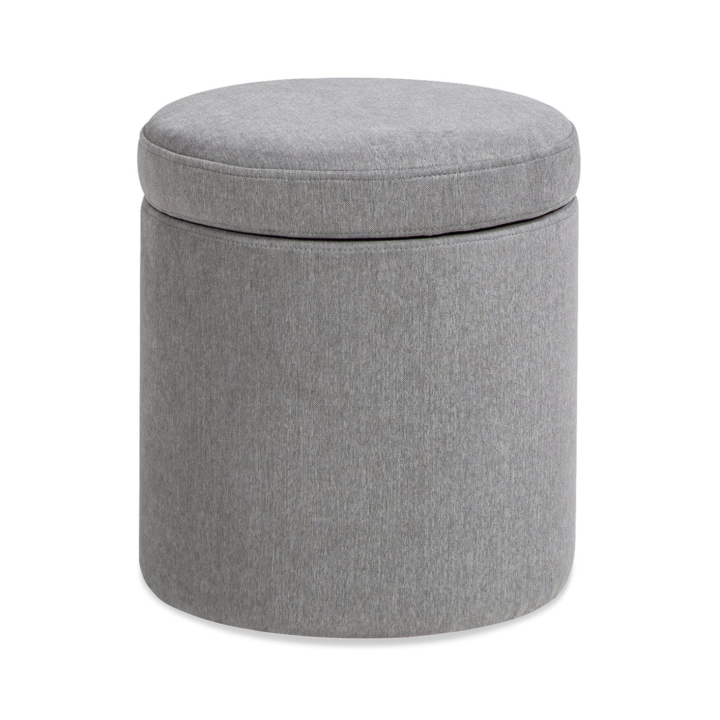 Brandy - Round Upholstered Storage Ottoman With Accent by HouseOfZazla