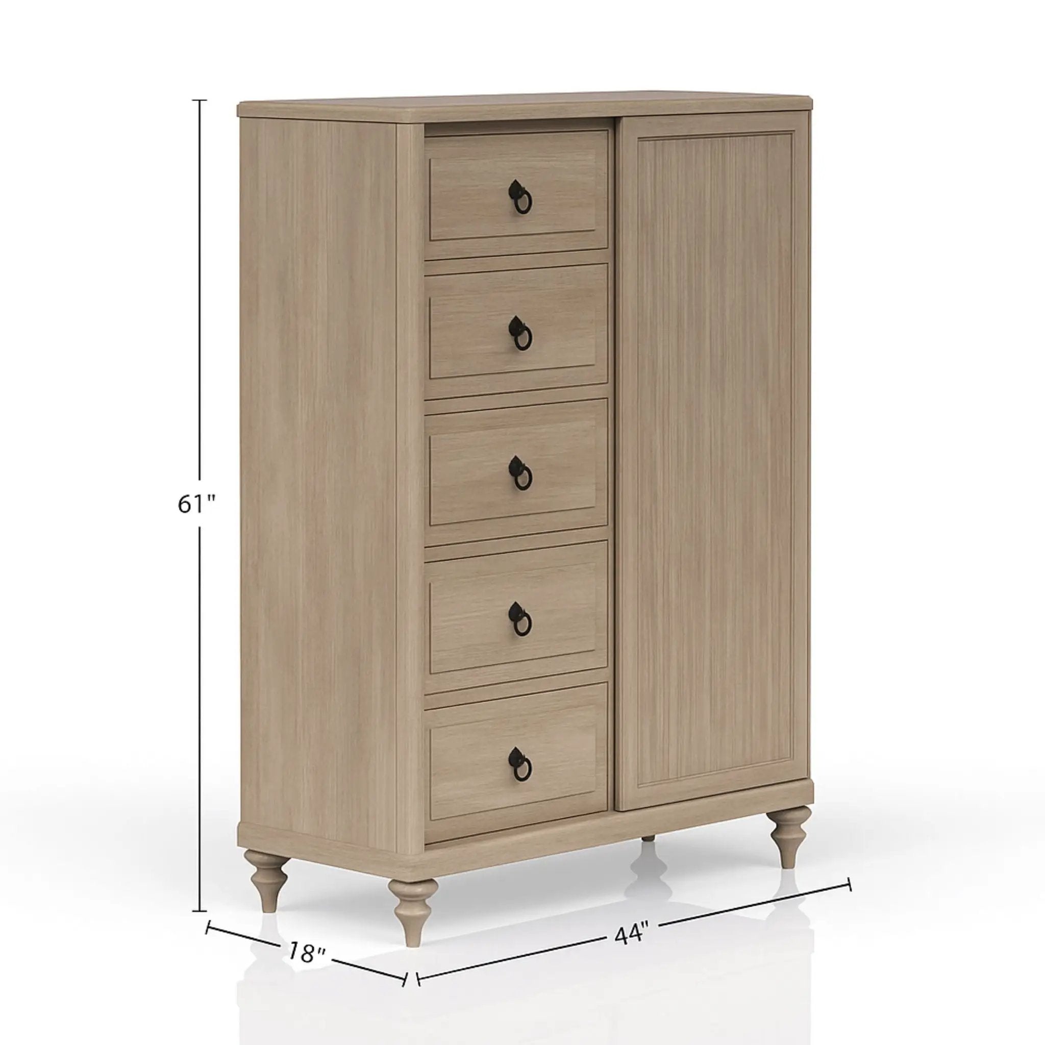 5 Drawer Door Chest - Sand by Unique Piece Furniture