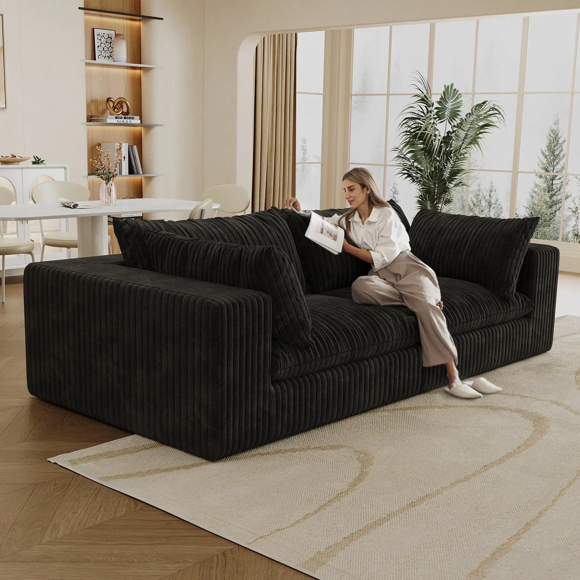 Y137 Modular Black Sofa by HouseOfZazla