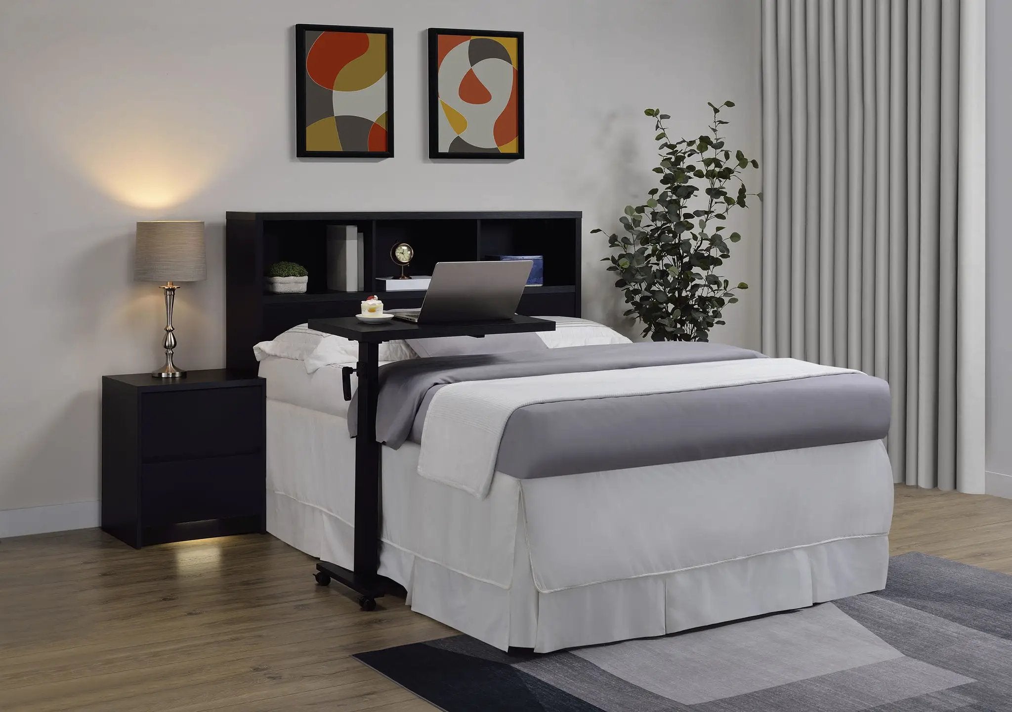 Westpark 49-inch Queen Bookcase Headboard Black by Unique Piece Furniture
