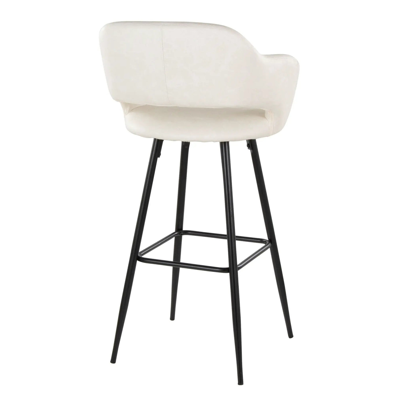 Margarite - Contemporary Fixed Height BarStool With Square Footrest (Set of 2) by HouseOfZazla