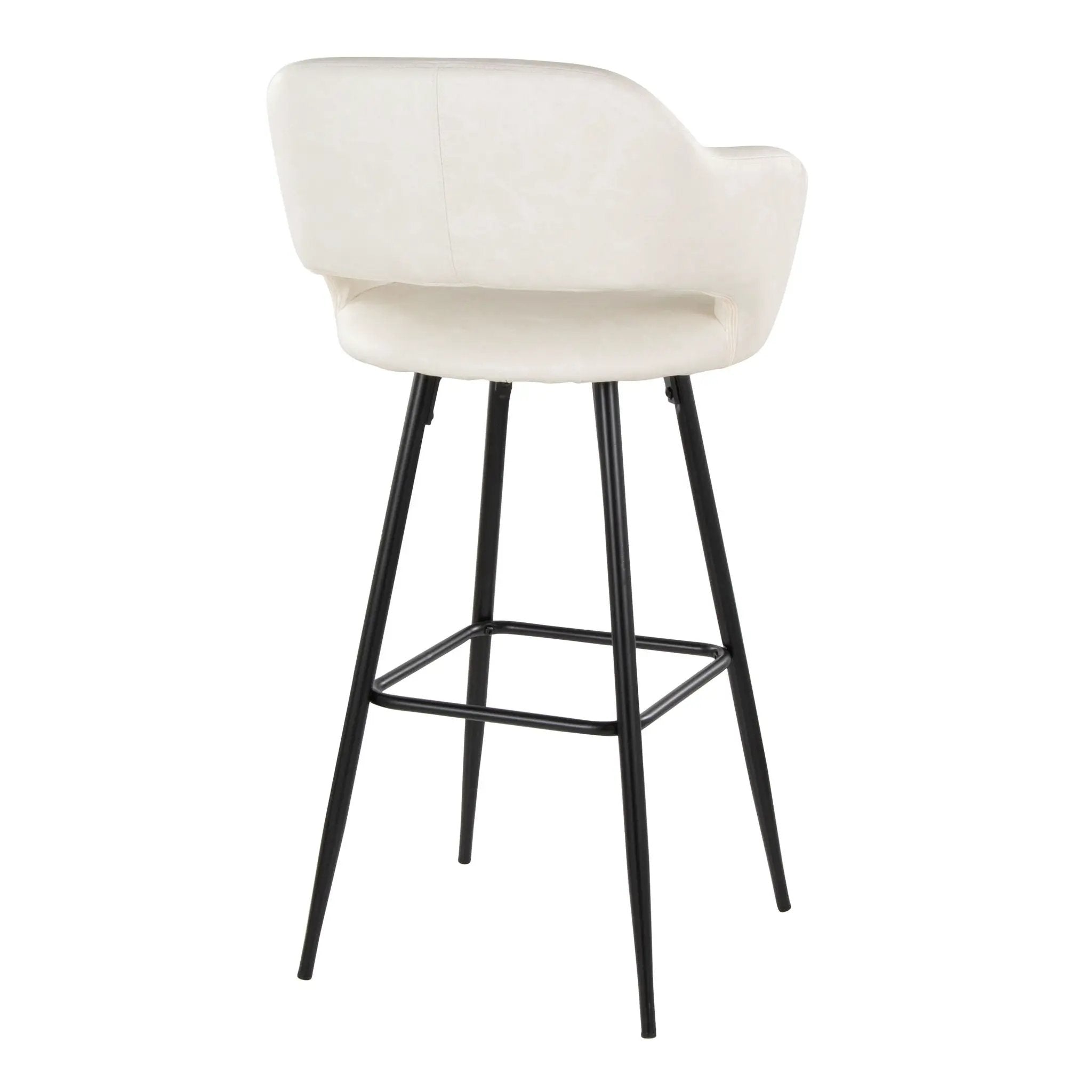 Margarite - Contemporary Fixed Height BarStool With Square Footrest (Set of 2) by Unique Piece Furniture