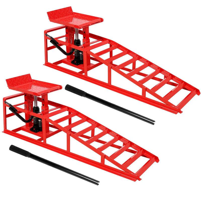 Auto Car Truck Service Ramps with Pedal - 5 Ton Hydraulic Lift by HouseOfZazla