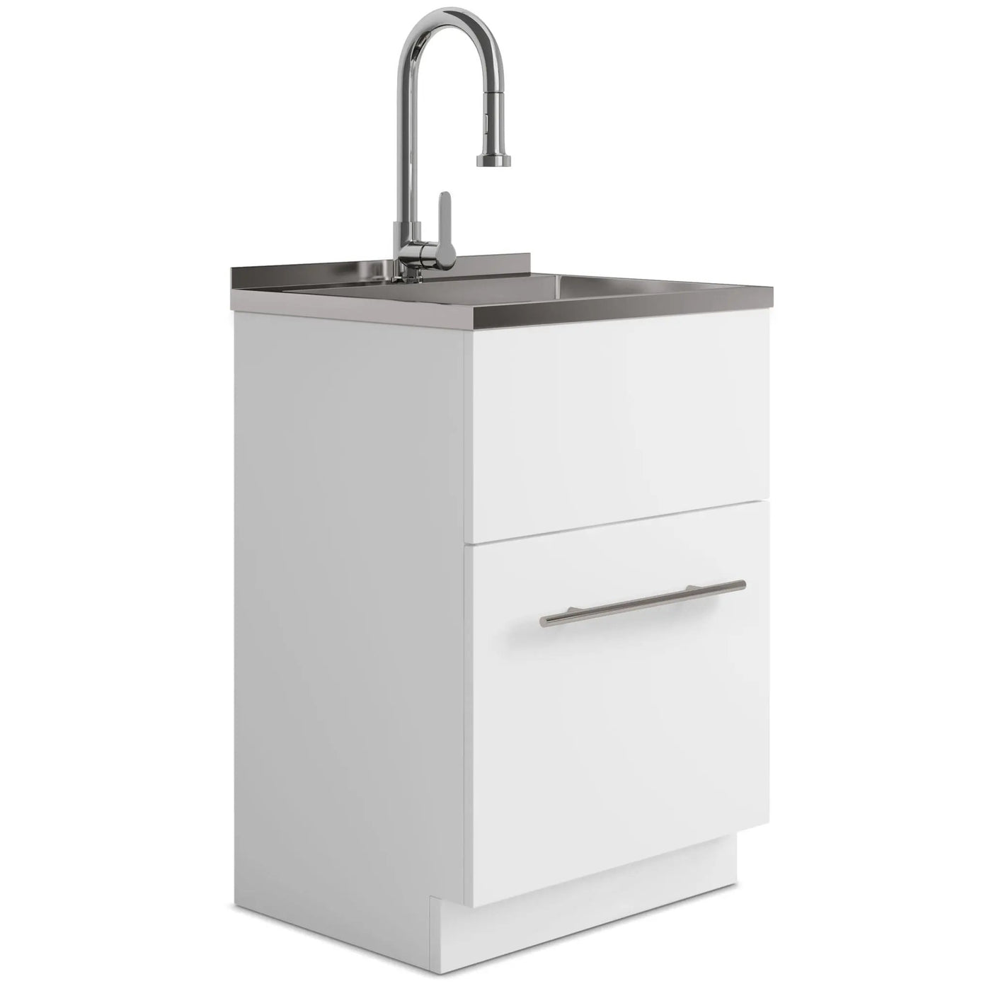Metro - Laundry Cabinet & Faucet And Stainless Steel Sink by Unique Piece Furniture