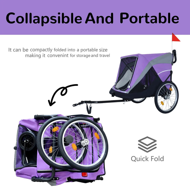 2-in-1 Bike Trailer & Push Cart for Pets by HouseOfZazla