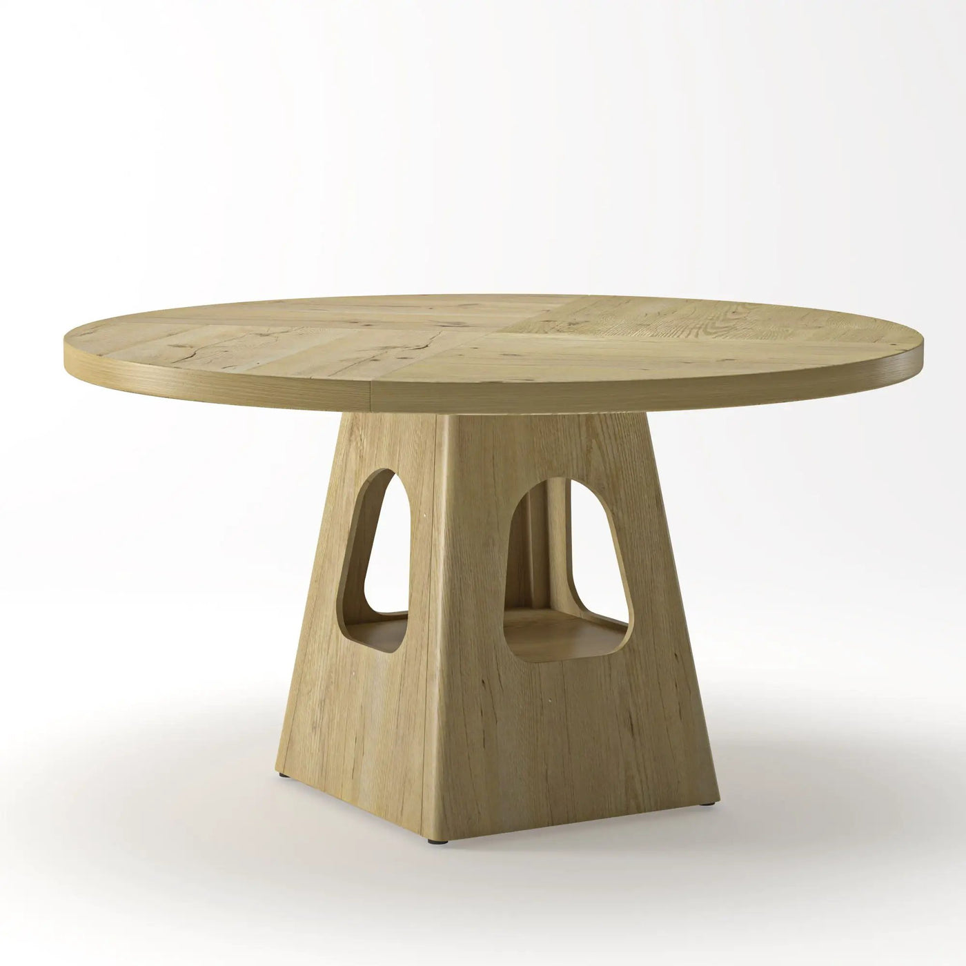Farmhouse Round Dining Table With Storage Base by Unique Piece Furniture