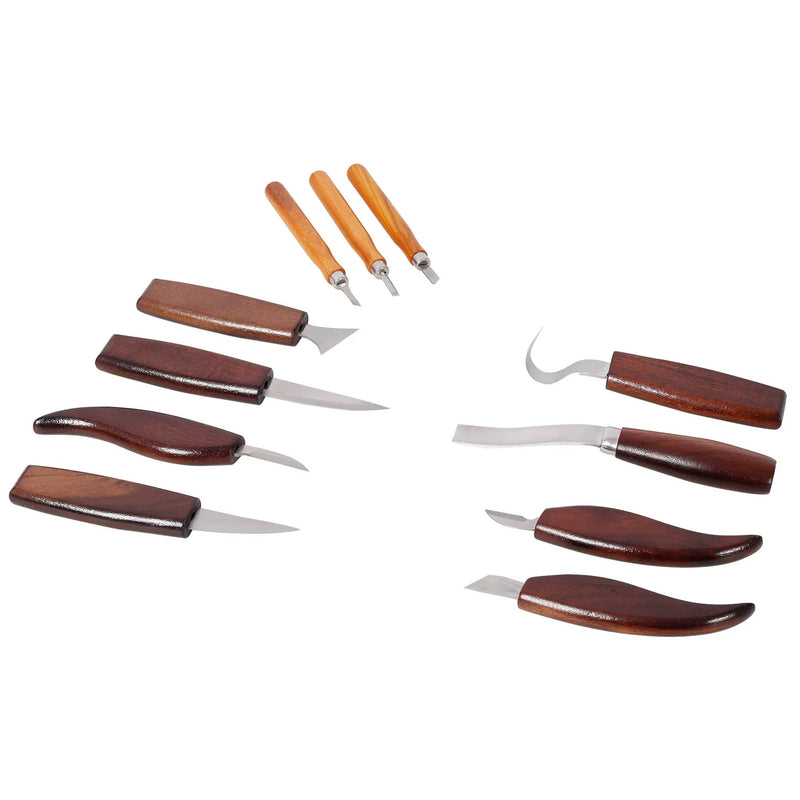 20 Pcs Wood Carving Tools Set with PU Leather Storage Roll Bag by HouseOfZazla