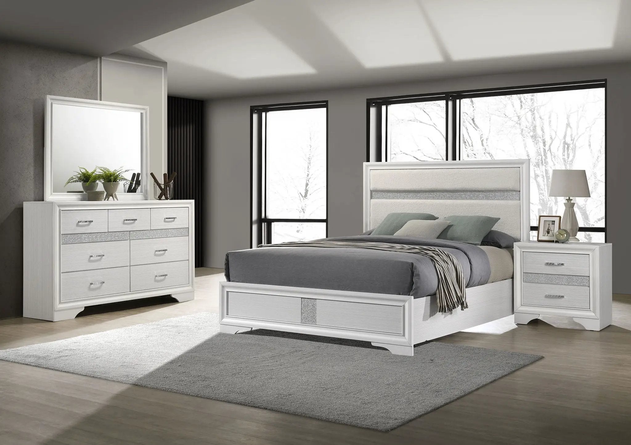 Miranda 4-piece Full Bedroom Set White by Unique Piece Furniture