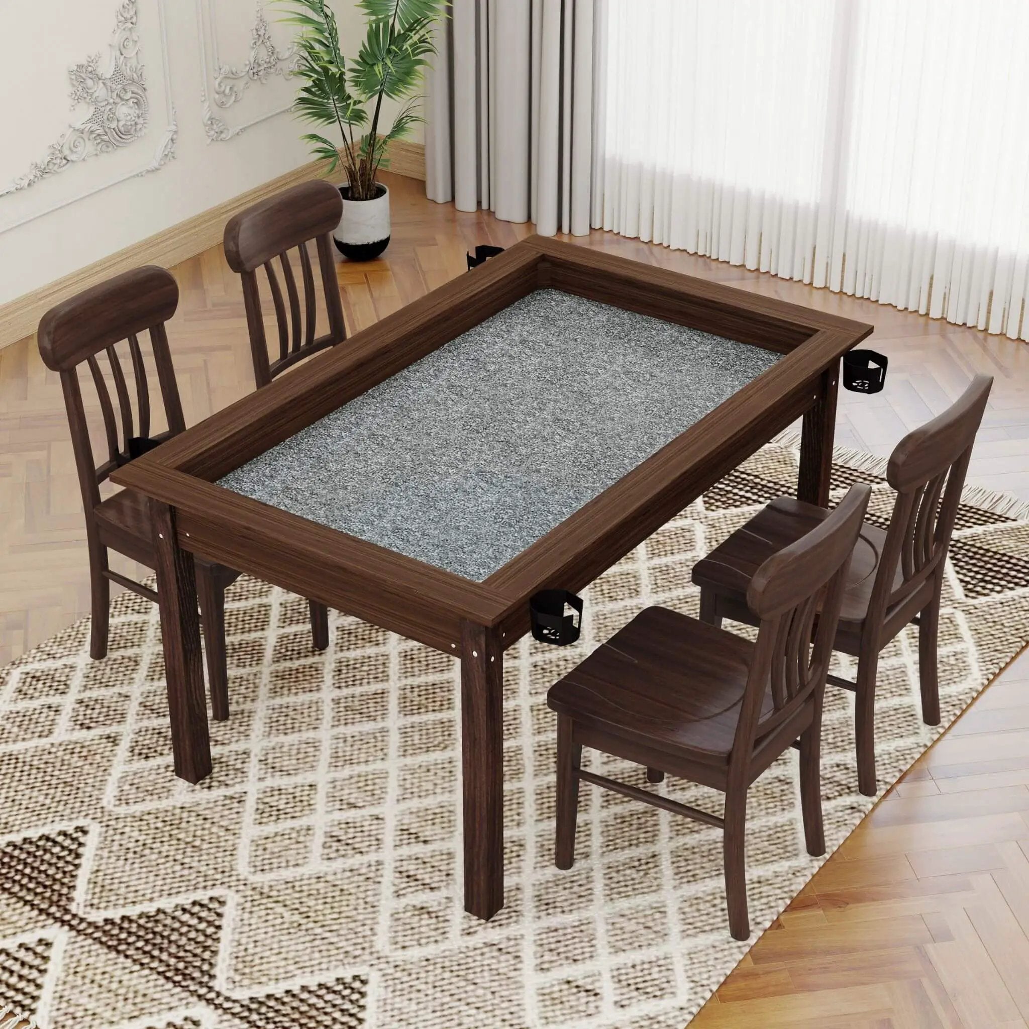 [63X40-Inch] Premium 2-In-1 Multifunctional Board Game Table For 4–6 Players (SAK84513) by SAKSBY WHOLESALE