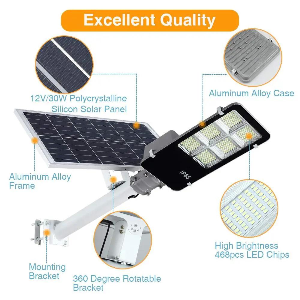 6400W Solar Street Light – 150,000 Lumens Commercial LED Parking Lot Light with Motion Sensor & Remote by Outdoor Solar Outlet