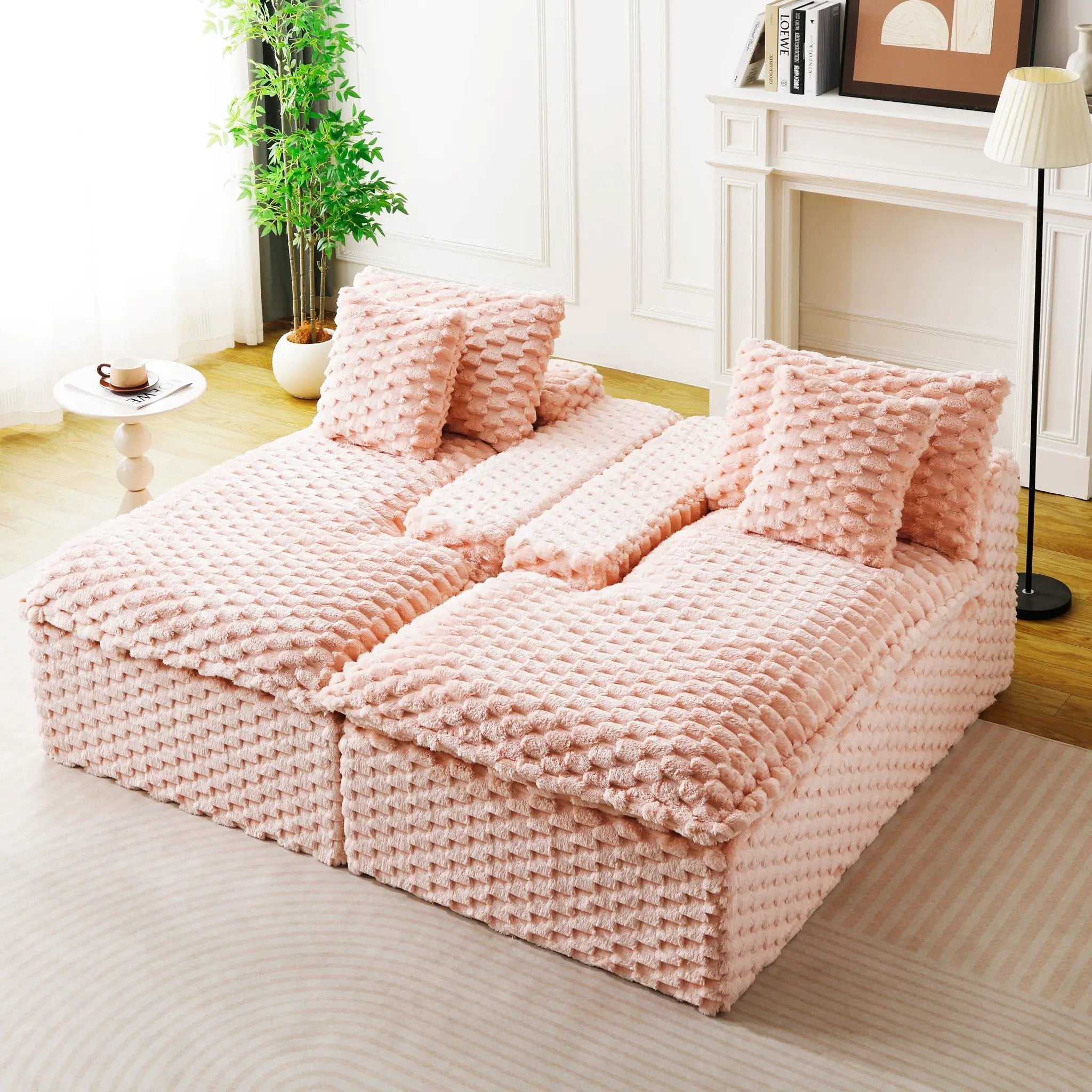 Double Chaise Lounge With Full Compressed Sponge by Unique Piece Furniture