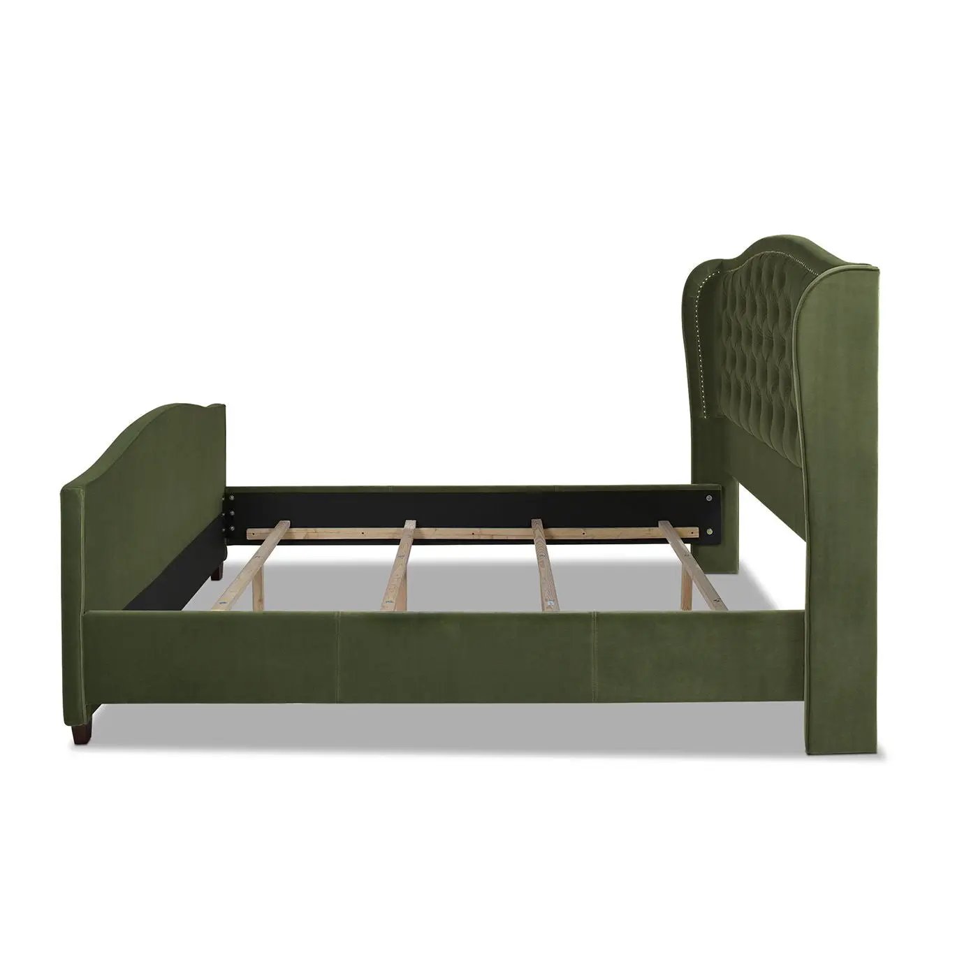 Marcella - Upholstered Shelter Headboard Bed Set by HouseOfZazla