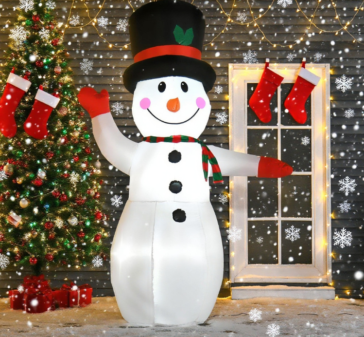Christmas Inflatables Outdoor Decorations Snowman by HouseOfZazla