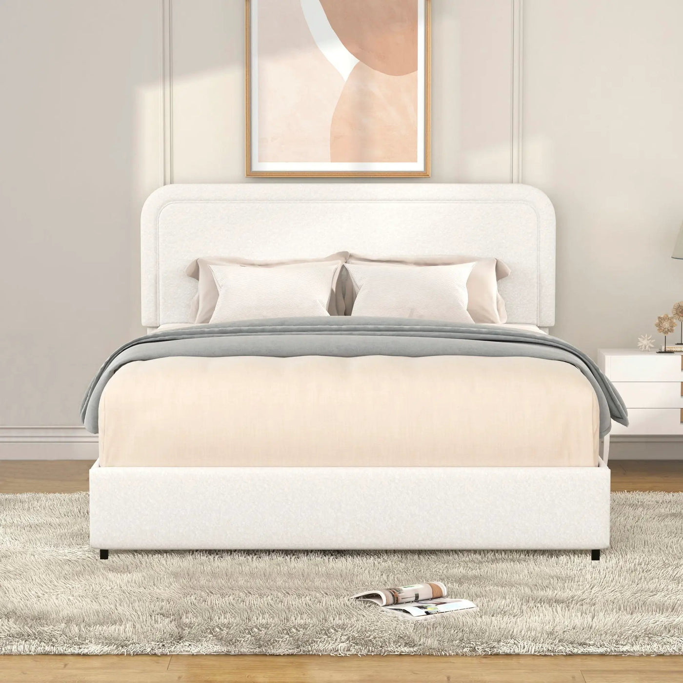 Liv - Patented With Drawers Upholstered Storage Platform Bed by HouseOfZazla