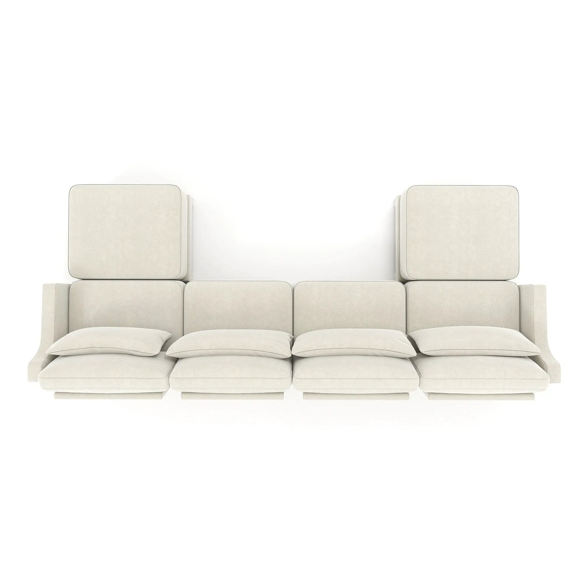 Stylish Sofa With Ottoman And Lumbar Pillows, Ergonomic Design by HouseOfZazla