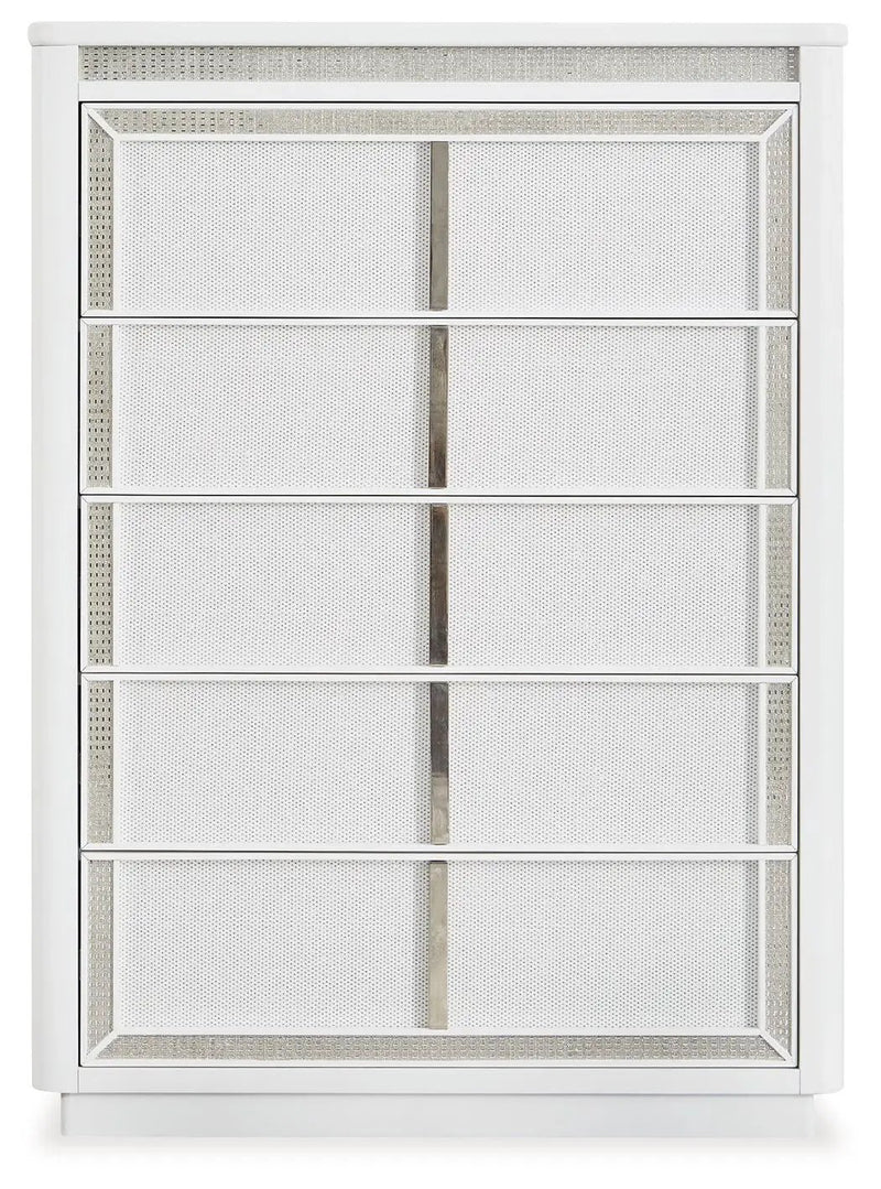 Chalanna - Five Drawer Chest - White by Unique Piece Furniture