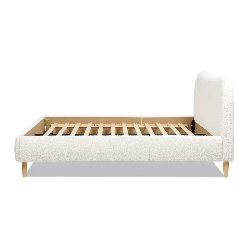 Roman - Curved Headboard Upholstered Platform Bed by Unique Piece Furniture