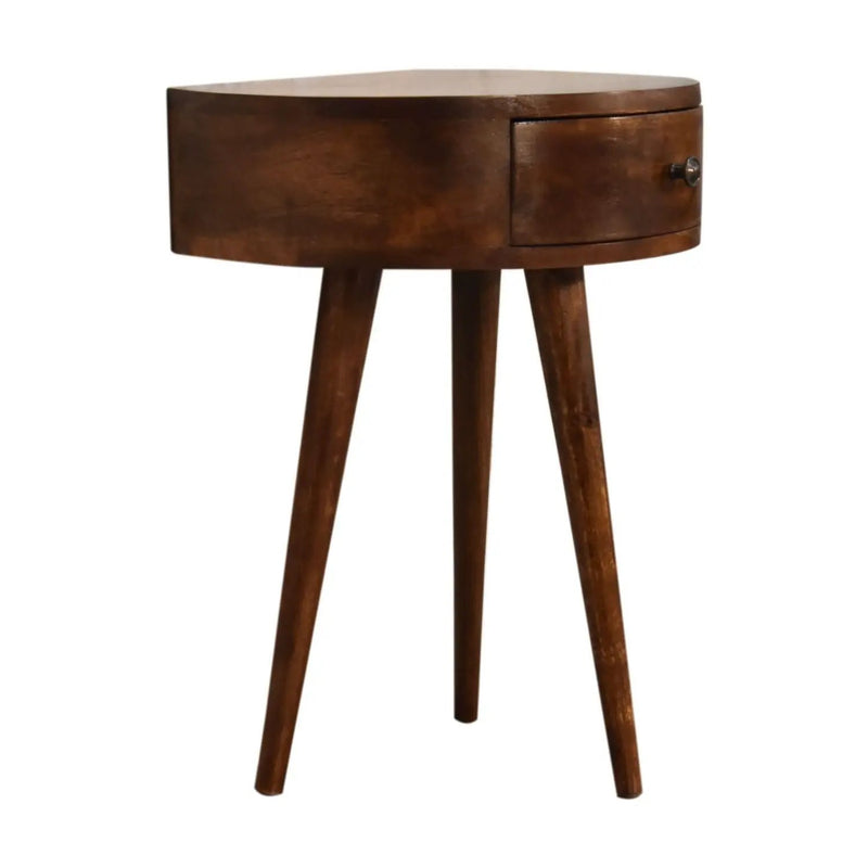 Semi Circle Nightstand - Chestnut by HouseOfZazla