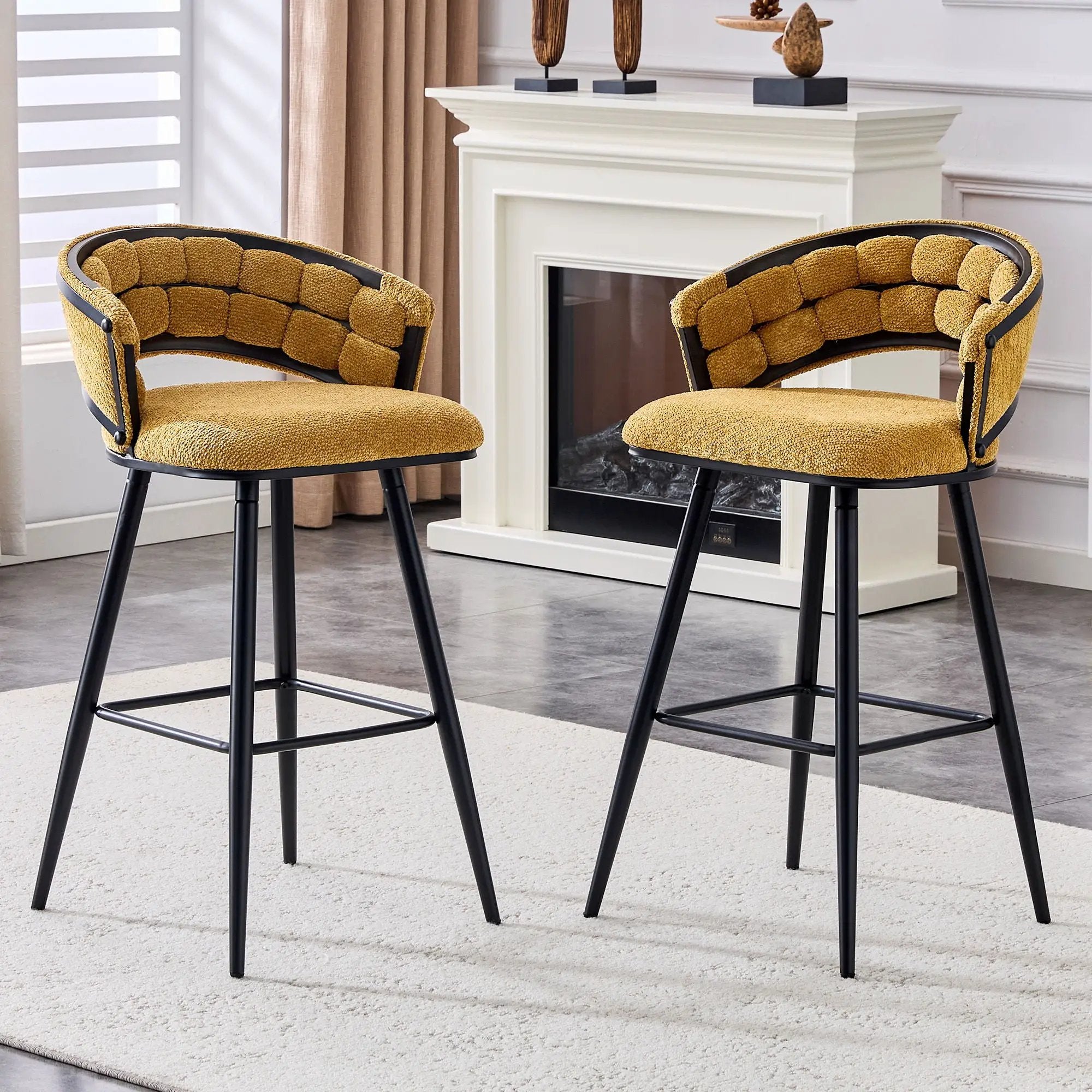 Bar Stools, Kitchen Island Counter Height Stools (Set of 2) by Unique Piece Furniture