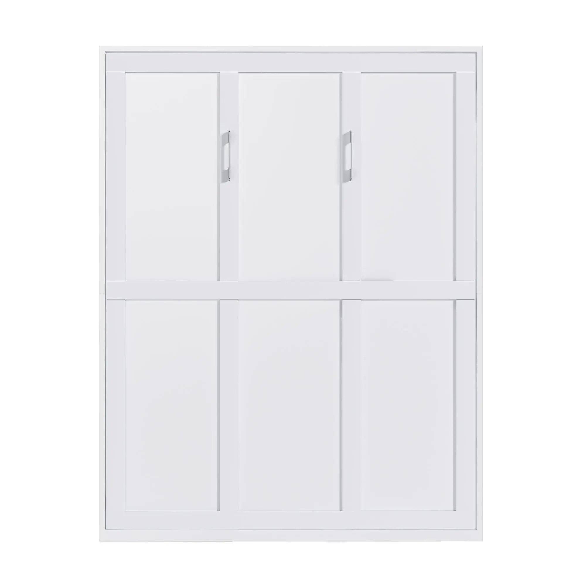 Queen Murphy Bed, Foldable Wall Bed, Space Saving Design For Bedrooms - White by Unique Piece Furniture