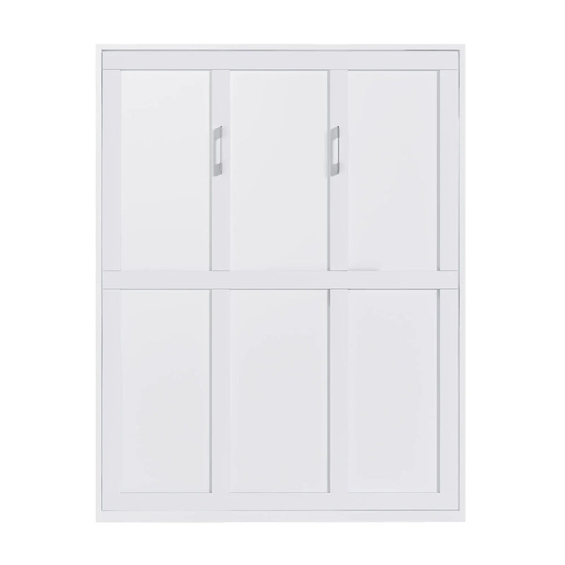Queen Murphy Bed, Foldable Wall Bed, Space Saving Design For Bedrooms - White by Unique Piece Furniture